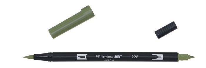 Tombow Marker ABT Dual Brush 228 is grey green.