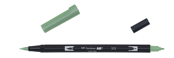 Tombow Marker ABT Dual Brush 312 holly green