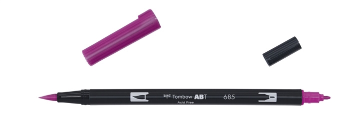 Tombow Marker ABT Dual Brush 685 deep magenta
