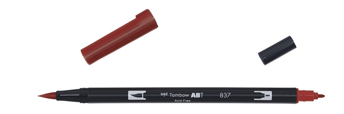 Tombow Marker ABT Dual Brush 837 wine red