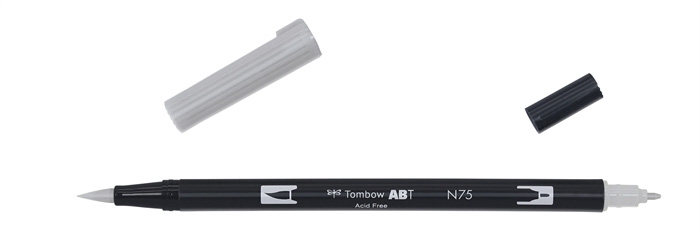Tombow Marker ABT Dual Brush N75 cool grey 3.