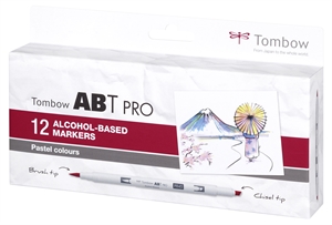 Tombow Marker alcohol ABT PRO Dual Brush 12P-2 Pastel (12)