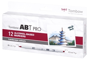 Tombow Marker alcohol ABT PRO Dual Brush 12P-4 Lndscape (12)