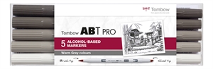 Tombow Marker alcohol ABT PRO Dual Brush 5P-3 Warm grey (5)