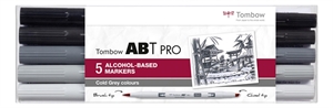 Tombow Marker alcohol ABT PRO Dual Brush 5P-4 Cold grey (5)