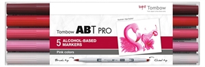 Tombow Marker alcohol ABT PRO Dual Brush 5P-5 Pink colours (5)