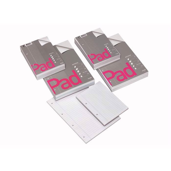 Bantex Standard pad, side-bound A4, lined with 4 holes, 100 sheets, 60g