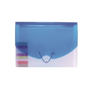 Büngers Harmonika folder with 10 pockets transparent/blue.
