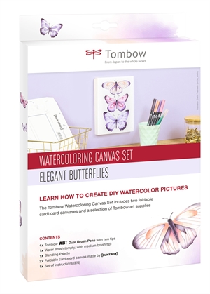 Tombow Watercoloring Canvas set Butterflies