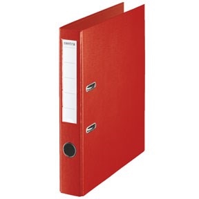 Esselte Document Folder with Metal Spine PP A4 50mm Red