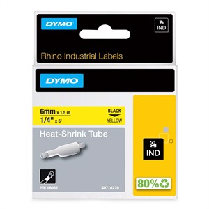 Tape Rhino 6mm x 1.5m shrink tube black/yellow