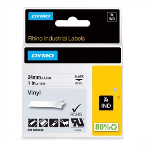 Tape Rhino 24mm x 5.5m color vinyl bl/whi