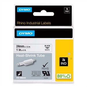 Tape Rhino 24mm x 1.5m shrink tube black/white