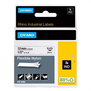 Tape Rhino 12mm x 3.5m flexible nylon bl/whi