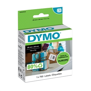 Dymo LabelWriter 25 mm x 25 mm multi-purpose pack.