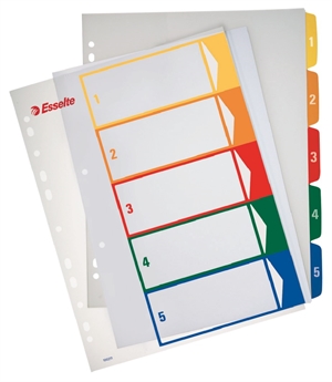 Esselte Register printable PP A4 maxi 1-5