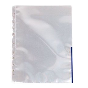 Esselte Signal Pocket 105my PP clear A4 TAB blue (100)