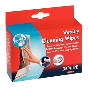 Esselte Screen Cleaning Wipes wet/dry (2x12)