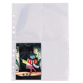Esselte Photo Pocket 80my PP clear 10x15 A4 (25)