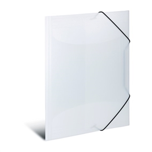 HERMA 3-flap elastic folder PP A3 transparent white