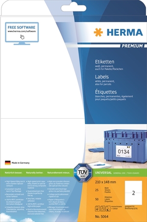 HERMA Premium label 210 x 148.5 mm, 50 pcs.