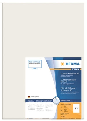 HERMA label film extra strong 420 x 297 mm, 40 pieces.