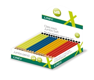 Linex Jumbo School Pencil Display 80 pcs. assorted.