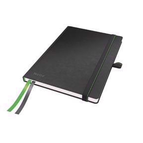 Leitz Notebook WOW with hard cover A4 lined 80 sheets 90g black
