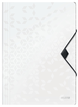 Leitz 3-flap elastic folder WOW PP A4 white