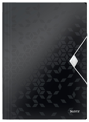 Leitz 3-flap elastic folder WOW PP A4 black