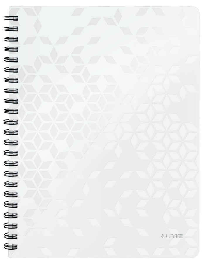 Leitz Notebook WOW PP A4 with holes line. 80 sheets white.