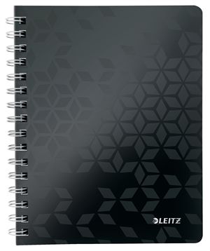 Leitz Notebook WOW PP A5 with hole lined 80 sheets black