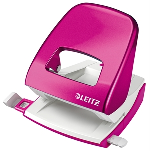Leitz Hole Punch 5008 WOW 2-hole up to 30 sheets pink.