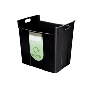 Leitz Waste Paper Bin Basko for recycling 40L black