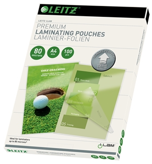 Leitz Laminating Pouch UDT gloss 80my A4 (100)