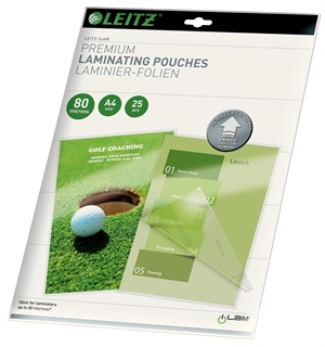 Leitz Laminating Pouch UDT glossy 80 microns A4 (25)