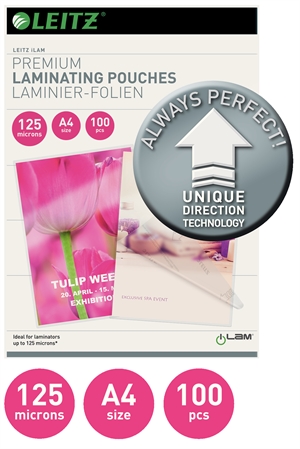 Leitz Laminating Pockets UDT gloss 125my A4(100)
