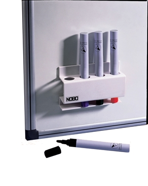 Nobo Magnetic Pen Holder for 4 Pens for Whiteboards