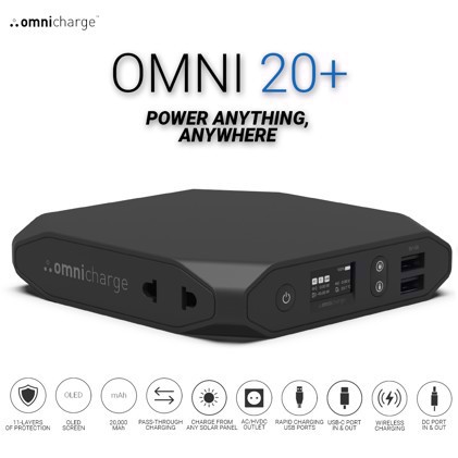 OMNICHARGE Powerbank Omni20+ 20400mAh Black