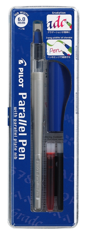 Pilot Calligraphy Pen Parallel Pen 6.0mm Set Black