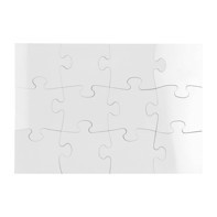 Sublimation Puzzle 18 x 26 cm - Hardboard 12 pcs High Gloss White