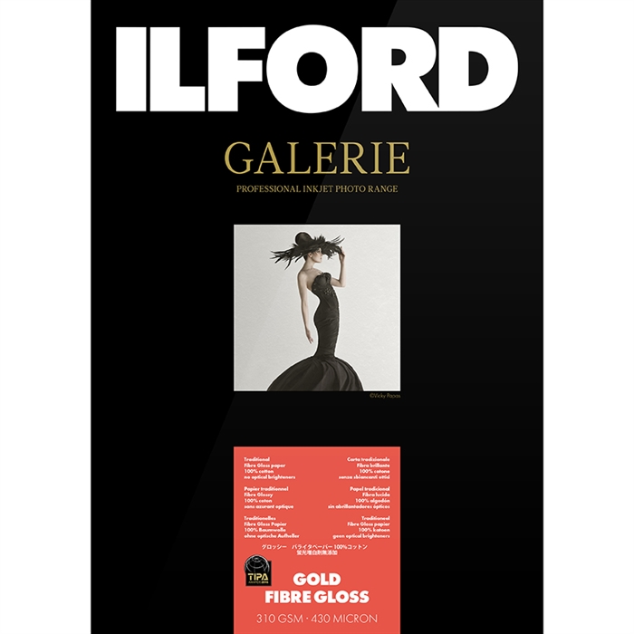 Ilford Gold Fibre Gloss for FineArt Album - 330mm x 518mm - 25 sheets