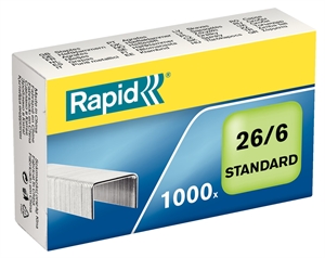 Rapid Staples 26/6 standard galvanized (1000)