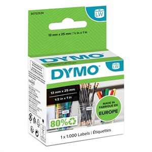 Dymo Label Multi 25 x 13 double removable white (100 pcs).