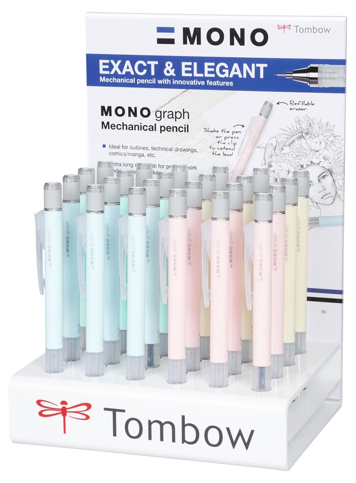 Tombow Mechanical Pencil MONO graph 0.5 Pastel Display (24)