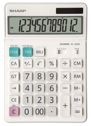 Sharp Desktop Calculator EL-340W, 12 digits