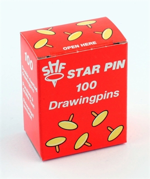 Swedish Office Staples Drawing Pins Star Pin blank steel (100)