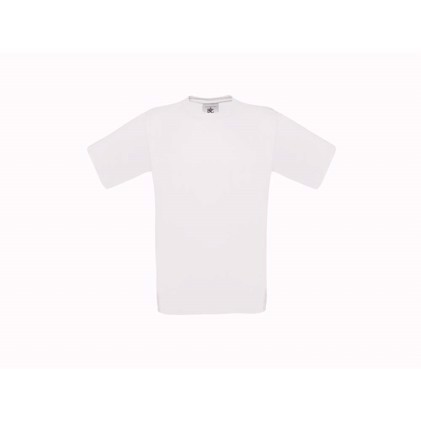 T-Shirt B&C Exact 150 White Cotton - 110-116 / 5-6 years 
