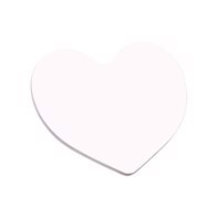 Unisub Magnet - Heart Gloss White FRP - 63,5 x 57,1 x 2,29 mm
