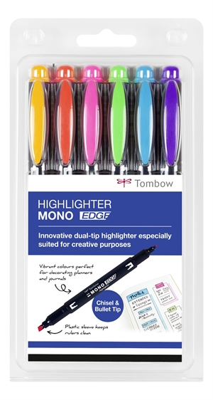 Tombow Highlighter Pen MONO edge set assortment (6)